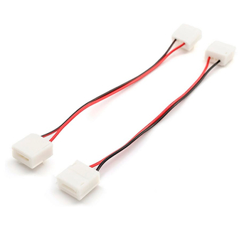 Комплект коннекторов Apeyron Electrics 09-14 (2 клипсы с проводами) для одноцветной светодиодной ленты 12В 10мм IP65 - Светильники - Cветодиодные ленты - магазин электрооборудования amperomvolt.ru