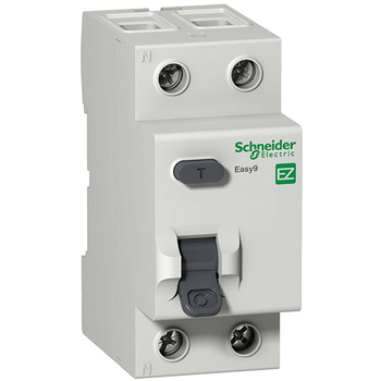 Дифференциальный выключатель Schneider Electric (УЗО) EASY 9 2P 25А 30мА AC 4,5 кА - Электрика, НВА - Модульное оборудование - Дифференциальные автоматы - магазин электрооборудования amperomvolt.ru